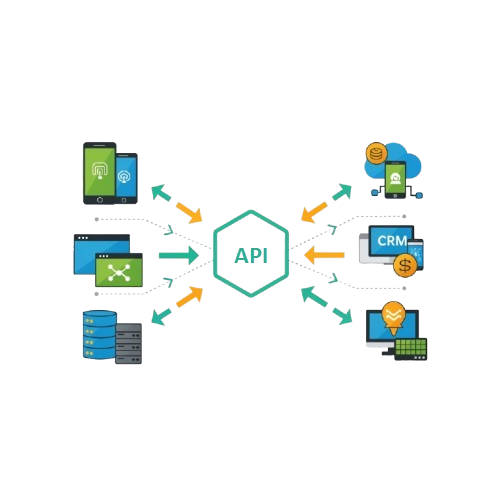 Ilustração de APIs e tecnologia